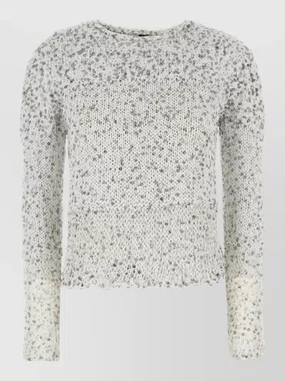 Loewe Embellished Cotton Blend Paula S Ibiza Sweater In White