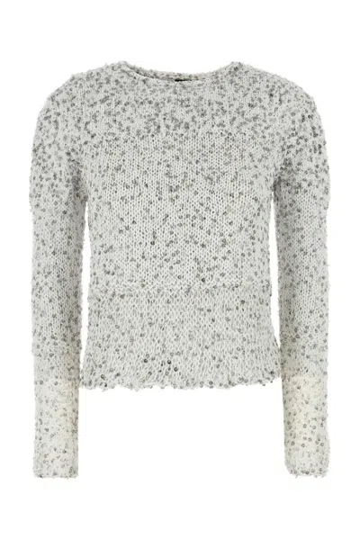 Loewe Embellished Cotton Blend Paula S Ibiza Sweater In White