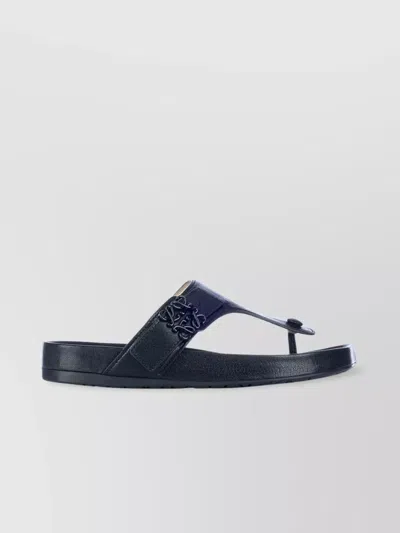 Loewe Embellished Open Toe Flat Sole Mules In Blue