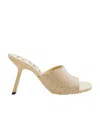 Loewe Sabot Petal In Pelle Scamosciata Beige  Donna In Nude