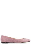 Loewe Toy Ballerina In Suede Kidskin And Allover Rhinestones In Pink