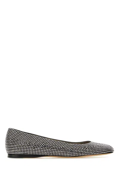 Loewe Embellished Suede Toy Ballerinas