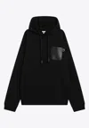 Loewe Embossed Anagram Hooded Sweatshirt In Black
