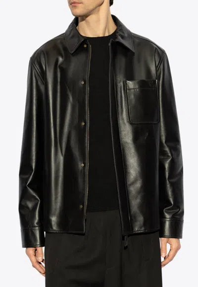 LOEWE EMBOSSED ANAGRAM LEATHER JACKET