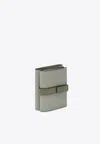Loewe Embossed Anagram Tri-fold Leather Wallet In Gray