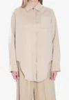 Loewe Leather-trimmed Wool And Cashmere Overshirt In Beige