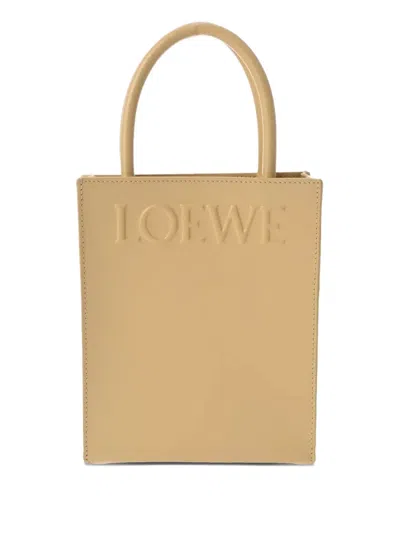 Loewe Embossed Handle Tote Bag In Brown