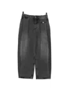 Loewe Embossed Leather-patch Jeans In Brown