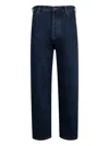Loewe Mens Raw Denim Relaxed-fit Wide-leg Denim Jeans In Blue