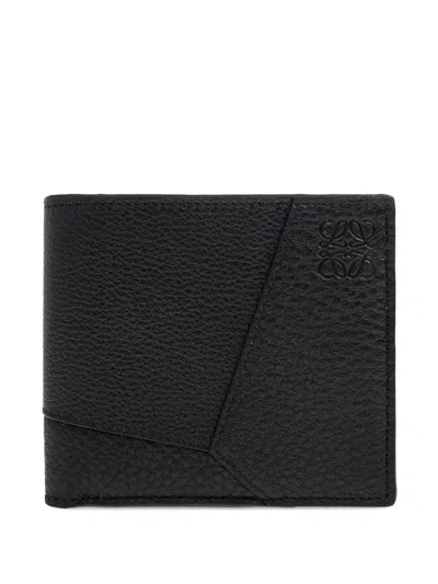 LOEWE EMBOSSED-LOGO PANELLED LEATHER WALLET