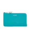 Loewe Embossed Logo Pebble Coin Cardholder In Green