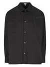 Loewe Anagram Logo-jacquard Cotton-twill Shirt In Black