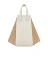 Loewe Hammock Two-tone Zip Tote Bag In White