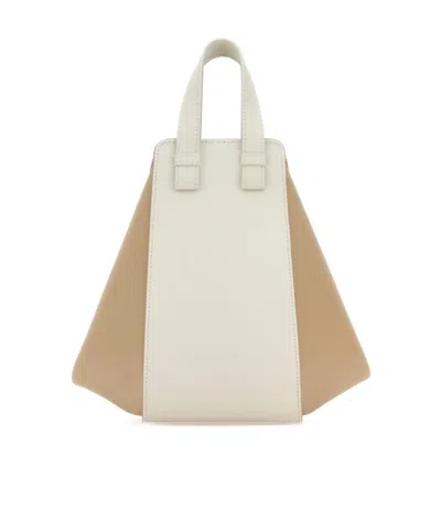 Loewe Embossed Logo Shoulder Bag In White