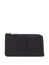 Loewe Embossed-logo Zip-around Wallet In Black