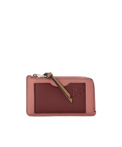 Loewe Embossed Zip Card Holder