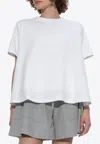 Loewe Embroidered Anagram Boxy Trapeze T-shirt In White