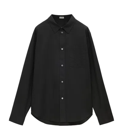 Loewe Anagram-patch Shirt In Black