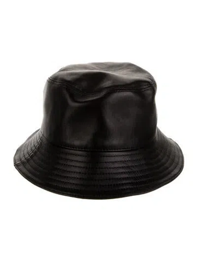 Pre-owned Loewe Embroidered Bucket Hat In Black