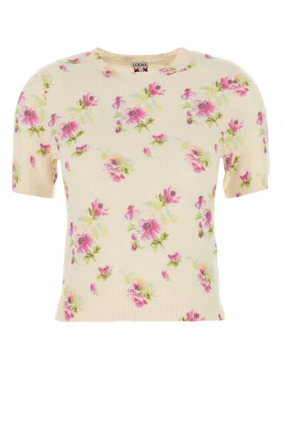 Loewe Embroidered Cotton Blend Sweater