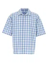 Loewe Camicia In Cotone Ricamato Uomo In Bluewhite