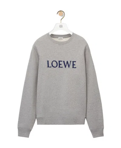 Loewe Embroidered  Sweatshirt In Cotton In Gray
