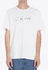 Loewe Logo-embroidered Cotton-jersey T-shirt In White