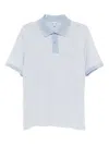 Loewe Cotton Polo Shirt With Anagram Embroidery In Blue