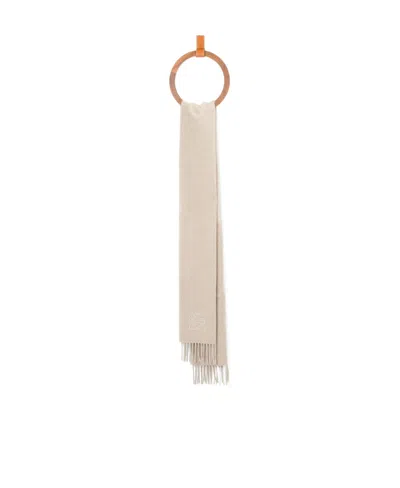 LOEWE LOEWE ANAGRAM EMBROIDERED SCARF