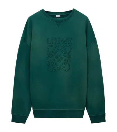 LOEWE Embroidered Cotton Crewneck Sweatshirt | Saks Fifth Avenue