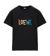 Loewe Slim Fit Logo-embroidered Cotton-jersey T-shirt In Black
