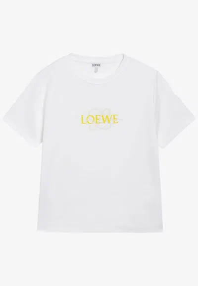 Loewe Embroidered Logo T-shirt In White
