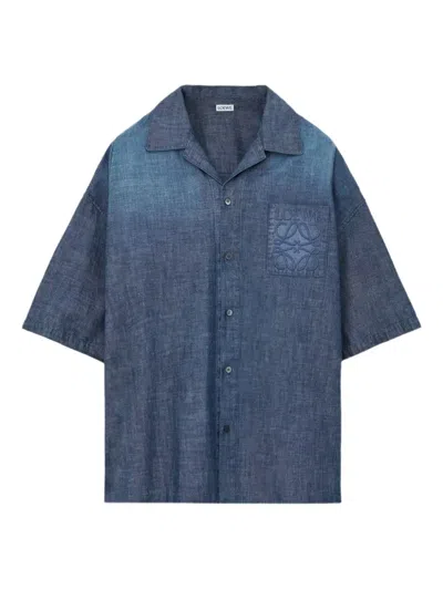 LOEWE EMBROIDERED-POCKET SHORT-SLEEVE SHIRT