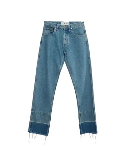 Pre-owned Loewe Embroidered-pocket Jeans In Blue