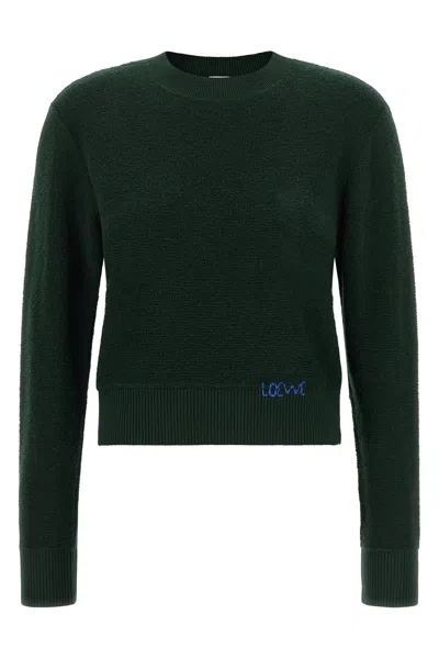 Loewe Embroidery Sweater In Green