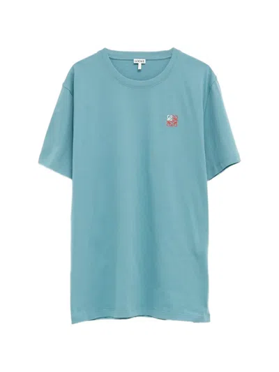 Loewe Regular Fit T-shirt In Cotton In Blue