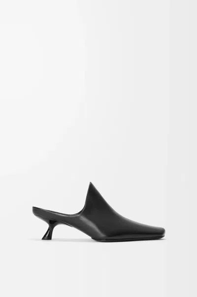 Loewe Pebble Leather Mules In Black