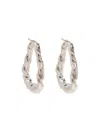 Loewe Engraved-logo Detail Hoop Earrings In Yellow