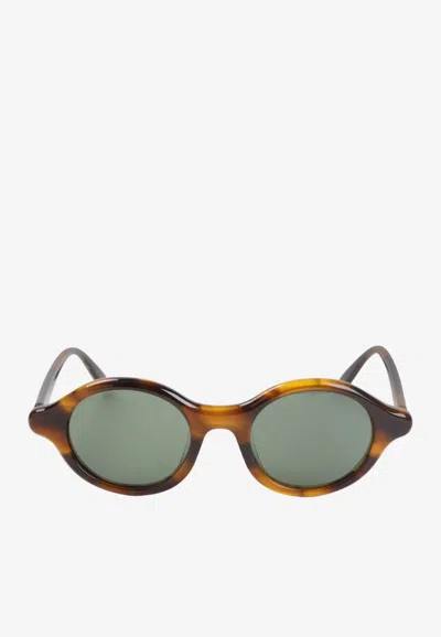 Loewe Epsilon Slim Round Sunglasses In Multi
