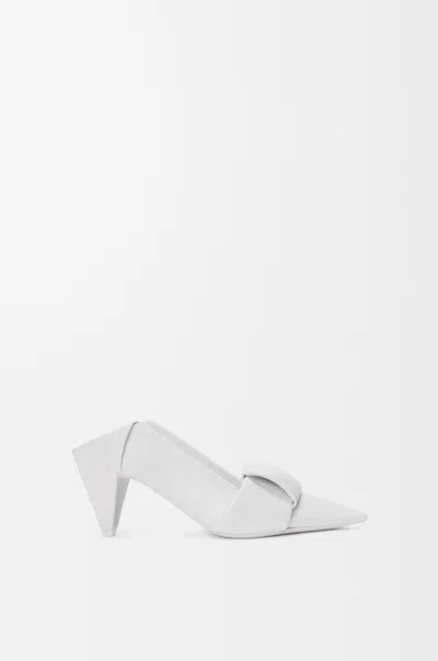 Loewe 70mm Origami Folded Leather Mule Pumps In White