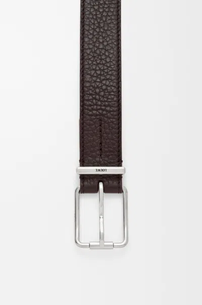Loewe Essential Belt In Supple Grained Leather Skin Size: 110 For Man In Green