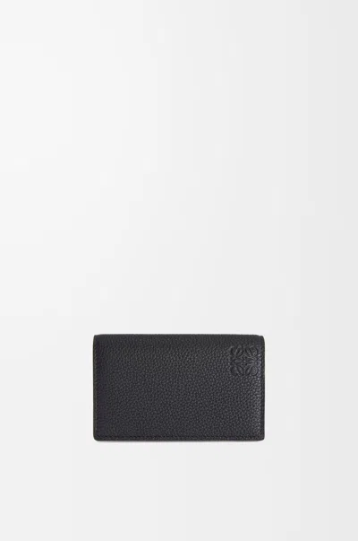 Loewe Essential Business Cardholder Mini Leather Wallet In Black