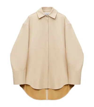 Loewe Exclusive Nappa Lambskin Silver Capsule Shirt In Beige
