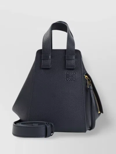 LOEWE EXPANDABLE LEATHER SHOULDER BAG WITH ZIP POCKET