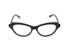 Loewe Black Slim Cat-eye Glasses In Black