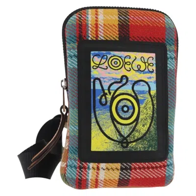 Pre-owned Loewe Eye//nature Zip Neck Pouch Canvas With Applique Multicolour Canvas Clutche & Pouche Bag (