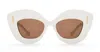 Loewe Brown Cat Eye Ladies Sunglasses Lw40127i 25e 48 In White