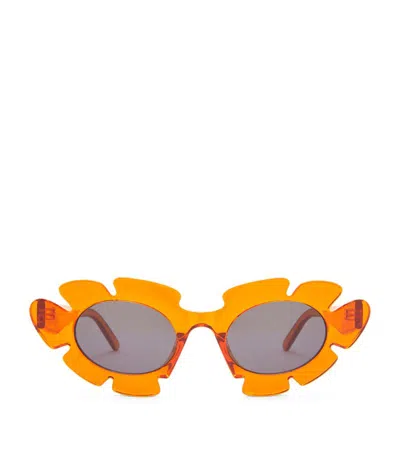Loewe Eyewear X Paula's Ibiza Flower Sunglasses In Orange