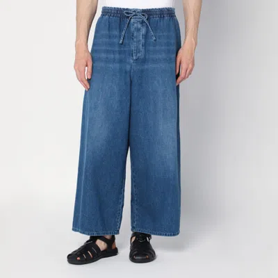 Loewe Faded Blue Jeans In Lightweight Denim In Light Blue