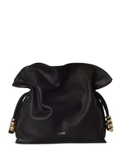 Loewe Falmenco Medium Leather Clutch In Black